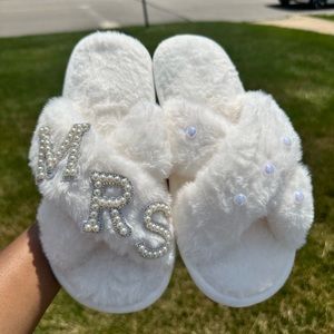 Custom MRS bridal slippers